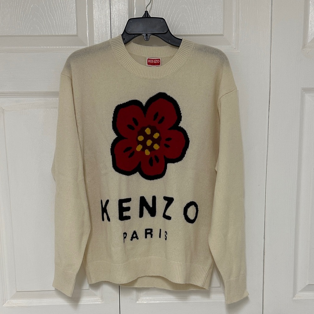 NWT Kenzo Sweater with Red Floral Design